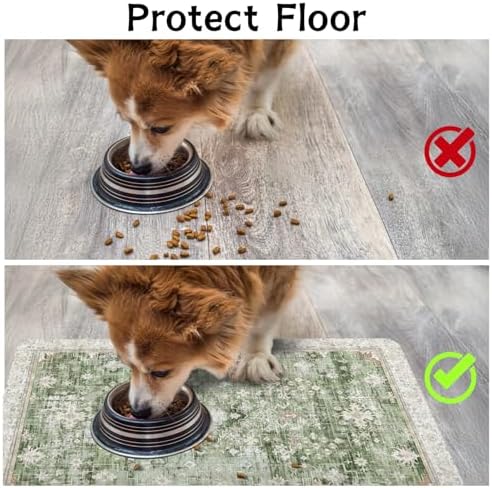 Pet Food Mats for Floor, Absorbent Dog Mat for Food and Water Dispenser Mat, Dog Food Mat Quick Dry Cat Food Mat Pet Supplies - Image 3