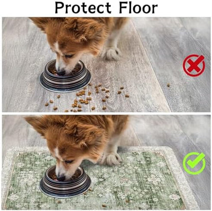 Pet Food Mats for Floor, Absorbent Dog Mat for Food and Water Dispenser Mat, Dog Food Mat Quick Dry Cat Food Mat Pet Supplies - Image 3