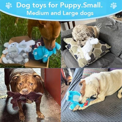 Bzonsmart Dog Squeaky Toys Plush Chew Toys for Small Medium Large Dogs - Image 4