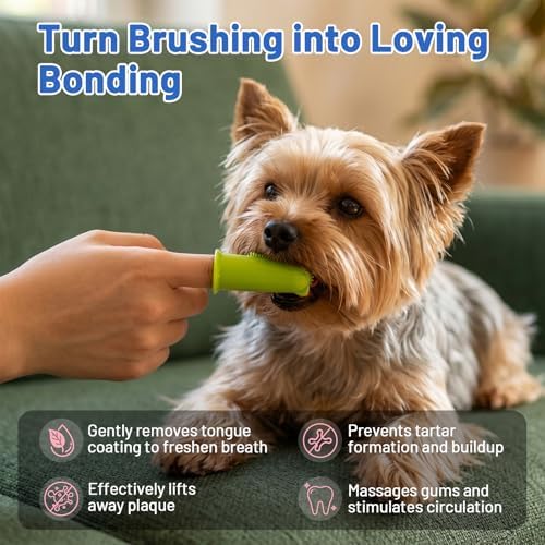 Dog Finger Toothbrush, 2-Pack Silicone - Image 2
