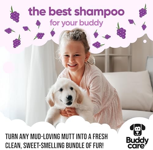 Grape Scented Puppy Shampoo by Buddycare | For Smelly Dogs from 8 Weeks | Aloe Vera & Pro Vitamin B5 (16.90oz) - Image 7