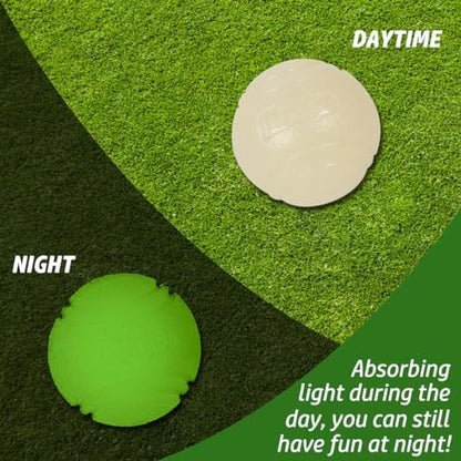2 PCS Glowing Fetch Balls - Rubber Glowing Dog Toy Balls, High Bounce, Chew Resistant, Under 60 Lbs, Belgian Malinois Gifts (6CM) - Image 2