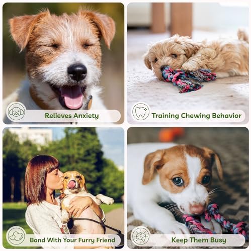 SHARLOVY Puppy Rope Toy, Dog Rope Toy for Small Dogs, Puppy Teething Toys - Image 7