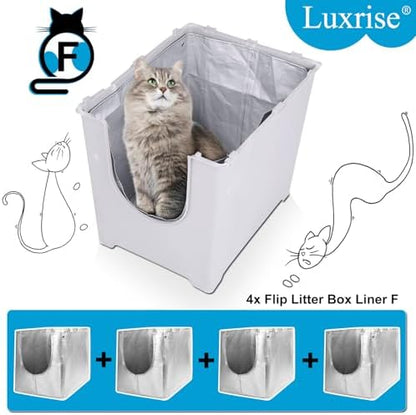 4 Pack Liner F Compatible with Modkat Flip Litter Box, Reusable Liners for Flip Litter Box - Liner F for Cat Litter Box - Image 2