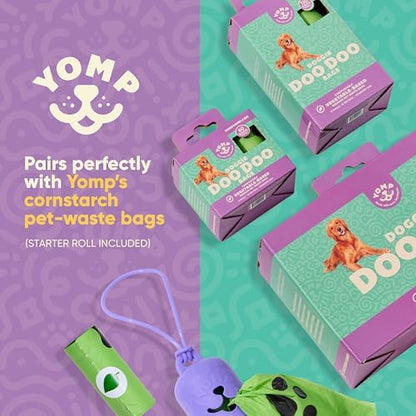 Yomp Poop Bag Holder – Silicone Dog Waste Bag Dispenser for Leash Attachment – Reusable Dog Poop Bag Holder - No Jingling. Silent (Includes One Standard Size Roll) - Image 4