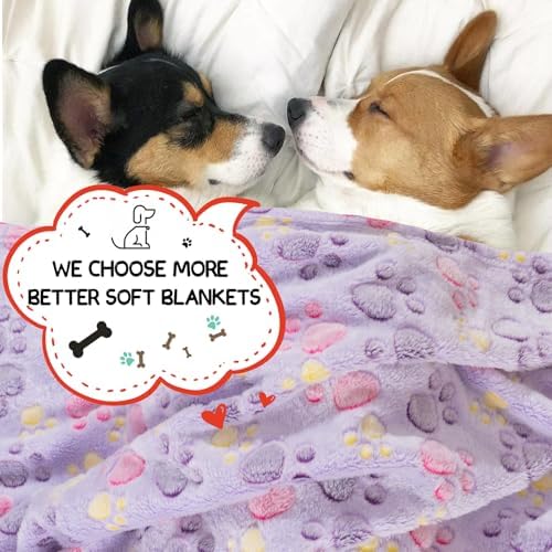 Rezutan Blanket for Large Dogs & Cats Soft Reversible Cute Paw 40"x31" - Image 6