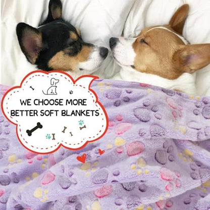 Rezutan Blanket for Large Dogs & Cats Soft Reversible Cute Paw 40"x31" - Image 6