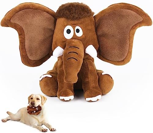 Letsmeet Interactive Plush Dog Squeaky Toys Fun Puppy Toy with Crinkle Paper for Interactive Chew and Play Beat Boredom with This Dog Puzzle Toy for Small Medium Large Dogs by Letsmeet