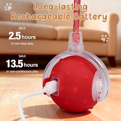 Interactive Cat Ball Toy, Motion Activated Electric Rechargeable Cat Toy - Image 5