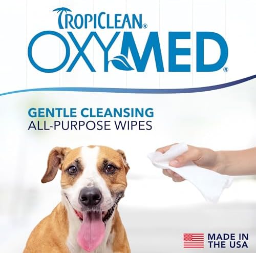 TropiClean OxyMed Soothing All Purpose Cat & Dog Wipes, 50ct - Image 2