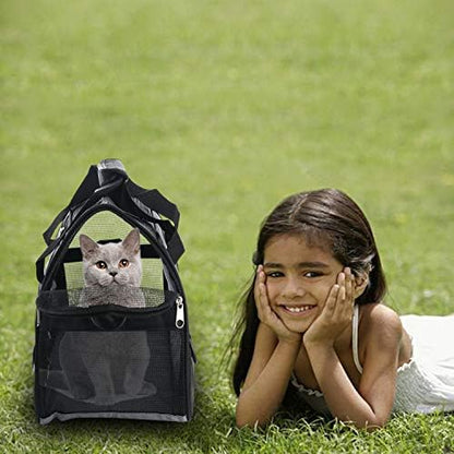 MuchL Pet Carrier Soft-Sided Carriers for Cat Carriers Dog Carrier for Small Medium Cats Dogs Puppies Pet Carrier Airline Approved Cat Dog Pet Travel Carrier (Medium,Black) - Image 3