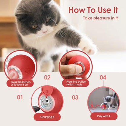 Interactive Cat Toys for Bored Indoor Cats - Motion Activated, RGB Lighting, 2 Speed Settings & 3 Modes - for Cats & Kittens! - Image 4