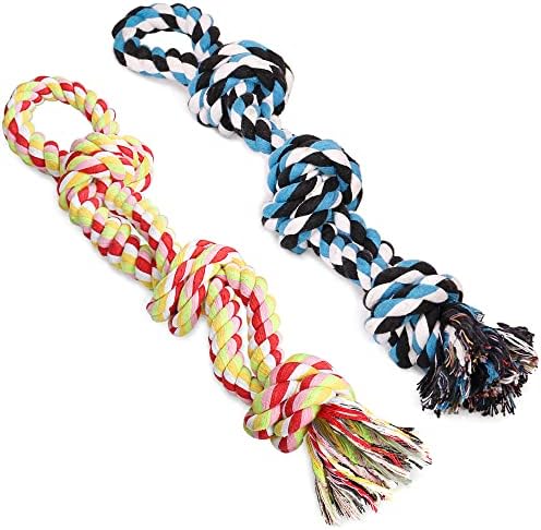 UPSKY 2 Pack Dog Rope Toys, Heavy Duty Dog Chew Toy for Aggressive Chewers by UPSKY