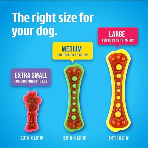 Hartz Chew 'n Clean Dental Duo Dog Treat & Chew Toy, Color Varies, Medium, 3 Pack - Image 4