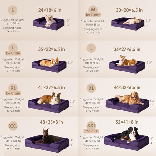 EHEYCIGA Orthopedic Small Dog Bed, Waterproof Memory Foam Washable Pet Beds - Image 2