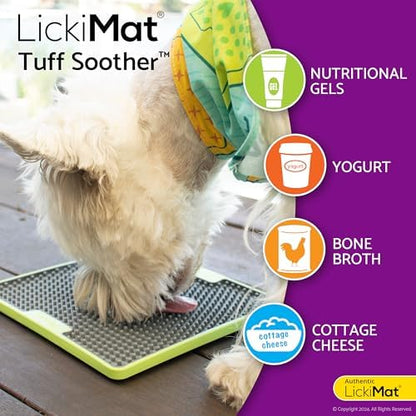 LickiMat Tuff Soother Slow Feeder Lick Mat for Dogs, Turquoise, Boredom Aid - Image 4