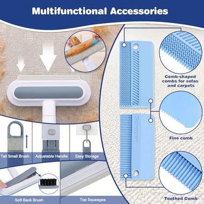 Carpet Rake for Pet Hair Removal: Adjustable 54" Handle No Bending - Image 4