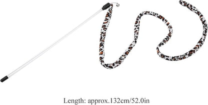 Leopard Cat Teaser, Print Tail Stick Chaser 1Pc Toy Teaser with Bell Cat Funny Toy, Pets Animals for Cats Dogs