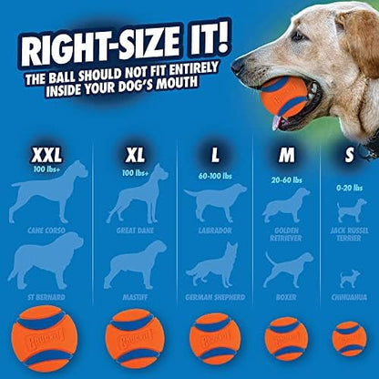 Chuckit! Ultra Ball Dog Toy - for Dogs 100+ lbs - Made from Durable Rubber - Super Bouncy - Floats in Water - 3.5-inch Diameter - Size XL (Pack of 2) - Image 5
