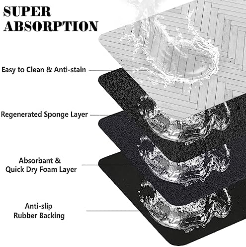 Dog Food Mats for Floors Absorbent, Pet Cat Food Mat - Quick Dry Dog Bowl Mats for Food and Water, Eco-Friendly Boho Pet Supplies 12" x 20" - Image 3