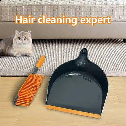 Paws & Co. Pet Hair Remover for Dogs Cats - 4-in-1 Cleaning Kit with Grooming Brush, Massage Comb & Dustpan - Fur Cleaner for Furniture, Carpet, Car, Sofa - Image 3