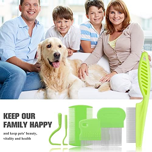 Cat & Dog Grooming Set - Fine Tooth Comb For Grooming And Removing Dandruff Flakes Remove Float Hair Tear Marks (green) - Image 6