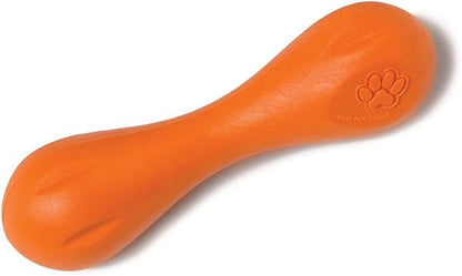 WEST PAW Zogoflex Hurley Dog Bone Chew Toy – Floatable Pet Toys for Aggressive Chewers, Catch, Fetch – Bright-Colored Bones for Dogs – Recyclable, Dishwasher-Safe, Non-Toxic, Large, Tangerine