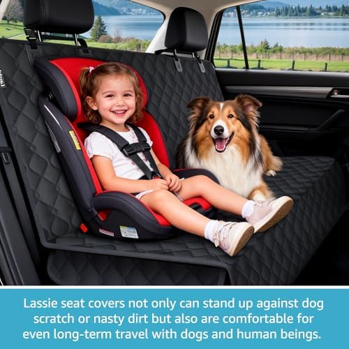 Lassie Back Car Seat Cover for Dogs and Kids with Seat Belt, Universal Fit - Image 3