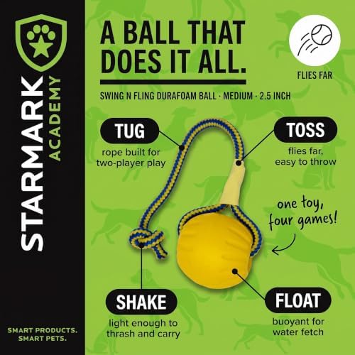 Starmark Swing 'n Fling DuraFoam Ball Dog Toy Medium - Image 4