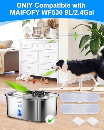 Dog Fountain Water Bowl Filters Compatible with MAILOFY WF530 9L - Image 2