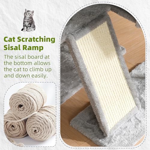 Gitelsnour Cat Tree Tower for Indoor Cats, Top Platform with Toy, GCT006SW - Image 5