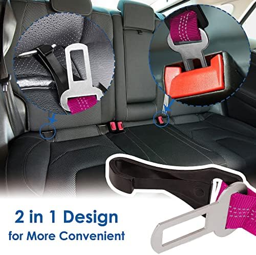 SlowTon Dog Car Seat Belt, 3 in 1 Latch Bar Attachment Dog Safety Seatbelt - Image 4