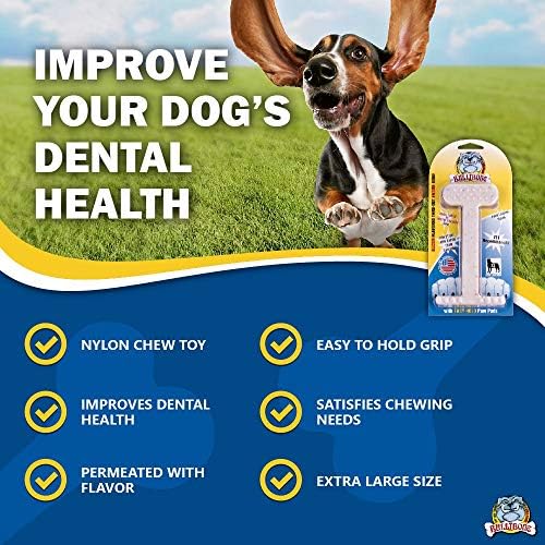 Bullibone Nylon Dog Chew Toy for Aggressive Chewers - Dental Hygiene Bone with Bacon Flavor, Durable Tough Chew Toys for Extra Large Dogs, Indestructible Dog Bone - Single - Image 4