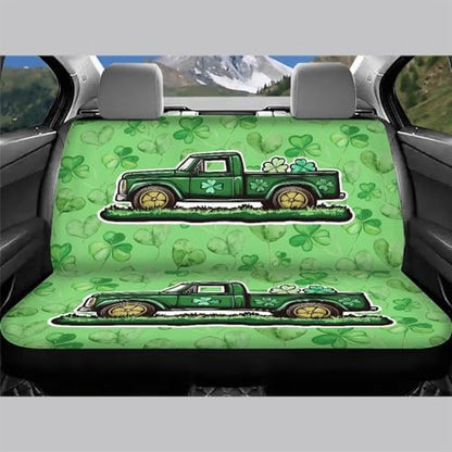 AFPANQZ Car Saint Patrick Car Seat Cover Rear Seats Only High Stretchy Washable Bucket Seat Cushion Protector Backseats Covers for Girls Women, Fit Most Cars, Sedan, SUV, Van - Image 3