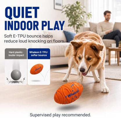 Interactive Dog Ball for Medium & Large Dogs, E-TPU Football Toy - Image 4
