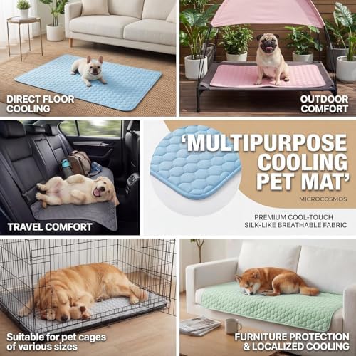 MICROCOSMOS Summer Cooling Mat & Sleeping Pad- Water Absorption Top, Materials Safe, Easy Carry, EZ Clean. Keep Cooling for Pets, Kids and Adults.(Brown, 24" x18") - Image 6
