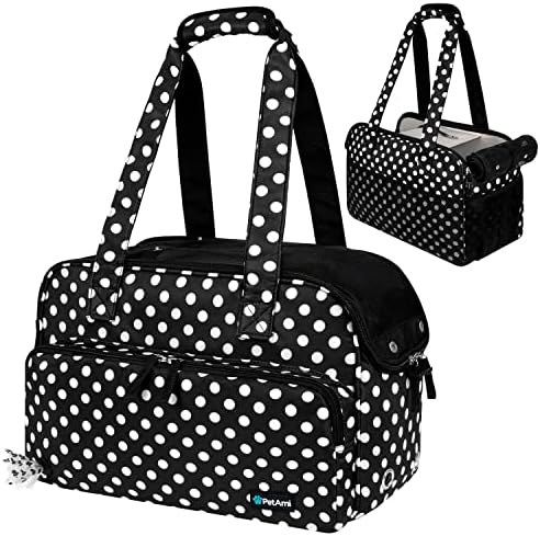 PetAmi Small Dog Purse Carrier, Airline Approved Soft Sided Tote, Polka Dot by PetAmi