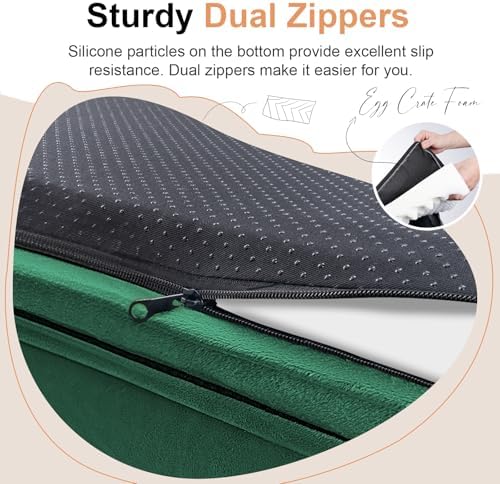 NANUYA Orthopedic Dog Bed for Large Dogs, 36 x 27 Inch, Emerald - Image 5
