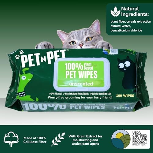 PET N PET Dog Wipes, 400 Count, Unscented Hypoallergenic Pet 8x8 Paws Care - Image 4