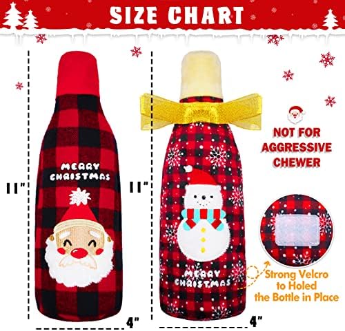 Christmas Dog Toys, 2 Pack Crunchy Water Bottle Dog Toys, Dog Gifts for Christmas, Squeaky Dog Toy for Medium and Large Dogs, No Stuffing & Replaceable - Image 6