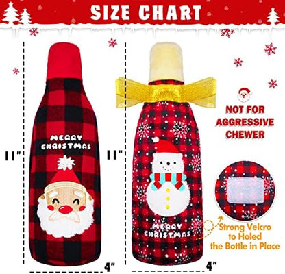 Christmas Dog Toys, 2 Pack Crunchy Water Bottle Dog Toys, Dog Gifts for Christmas, Squeaky Dog Toy for Medium and Large Dogs, No Stuffing & Replaceable - Image 6