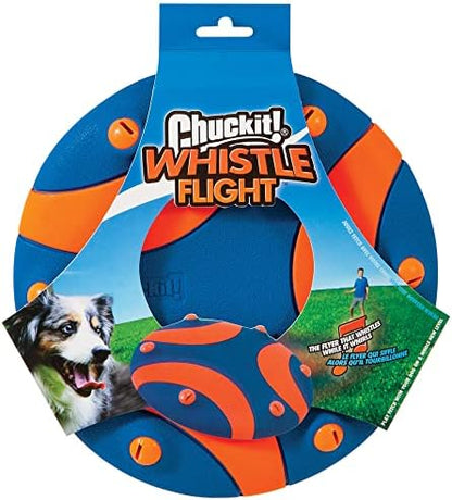Chuckit! Whistle Flight Fetch Toy, Orange/Blue, for Medium to Large Dogs - Image 2
