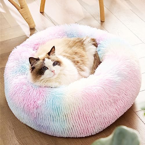 Bedsure Calming Cat Beds Donut Round Washable Kitten Bed,20 inches - Image 4