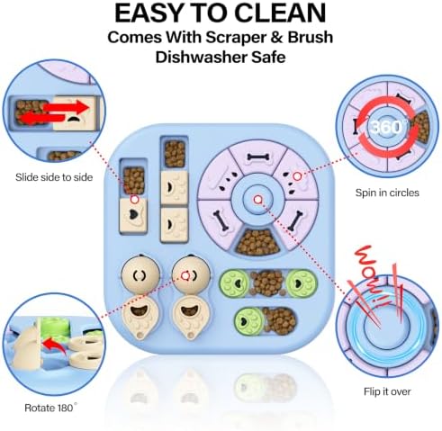 Easy-Clean Dog Puzzle Toy: 11"*11" Anti-Slip, for Small/Medium Dogs - Image 7