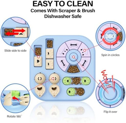 Easy-Clean Dog Puzzle Toy: 11"*11" Anti-Slip, for Small/Medium Dogs - Image 7