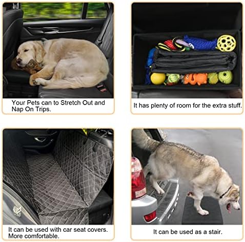 LIONROGE Car Back Seat Extender for Large Dogs up to 200lbs,Dog Car Back & Front Seat Extender with Storage,Prevent Your Dogs from Falling Off The Seat - Image 6