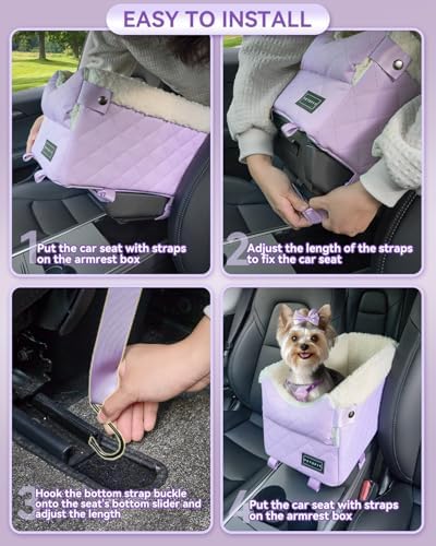 PETSFIT Cat Car Seat with Dual Adjustable Seat-Rail Anchor Hooks - Image 6