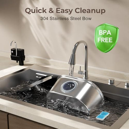 PEKTACO Wireless Cat Water Fountain, 108oz/3.2L Stainless Steel, 3 Filters - Image 5