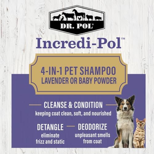 Dr. Pol Incredi-Pol 4-in-1 Pet Shampoo | Cleanse, Condition, Detangle & Deodorize | Luxurious Grooming for a Soft, Silky Coat | Lavender | 16 oz - Image 5
