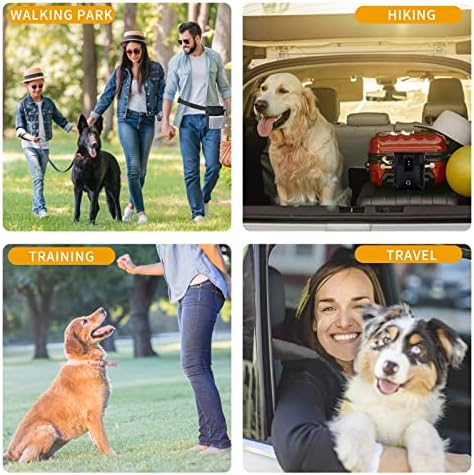 Dog Treat Pouch for Pet Training, 3-Way Wear Training Bag with 2 Clickers, Collapsible Bowl & Poop Bag, Large Capacity Dog Training Kit with Adjustable Waist Belt/Shoulder Strap for Walking - Image 5